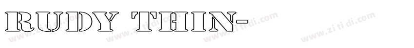 Rudy Thin字体转换